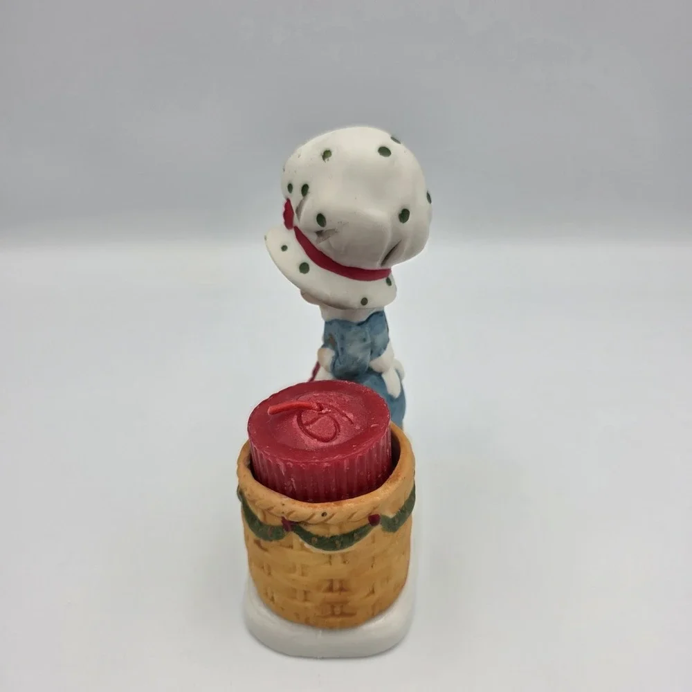 Christmas Luvkins Jasco 1978 Porcelain Mrs Claus Vintage Original Candle Holder